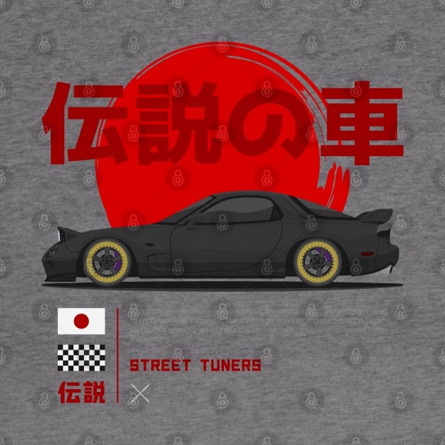 Street Tuners Black FD3s RX7 JDM by GoldenTuners